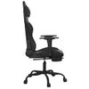 Silla Gaming | Silla De Oficina | Silla Gamer Ergonomica Con Reposapiés Cuero Sintético Negro Cfw790239