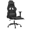 Silla Gaming | Silla De Oficina | Silla Gamer Ergonomica Con Reposapiés Cuero Sintético Negro Cfw790239