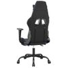 Silla Gaming | Silla De Oficina | Silla Gamer Ergonomica Con Reposapiés Cuero Sintético Negro Azul Cfw790241