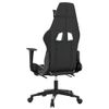 Silla Gaming | Silla De Oficina | Silla Gamer Ergonomica Con Reposapiés Cuero Sintético Negro Blanco Cfw790244