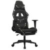 Silla Gaming | Silla De Oficina | Silla Gamer Ergonomica Con Reposapiés Cuero Sintético Negro Camuflaje Cfw790248