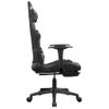 Silla Gaming | Silla De Oficina | Silla Gamer Ergonomica Con Reposapiés Cuero Sintético Negro Camuflaje Cfw790248