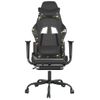 Silla Gaming | Silla De Oficina | Silla Gamer Ergonomica Con Reposapiés Cuero Sintético Negro Camuflaje Cfw790250