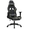 Silla Gaming | Silla De Oficina | Silla Gamer Ergonomica Con Reposapiés Cuero Sintético Negro Camuflaje Cfw790251