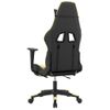 Silla Gaming | Silla De Oficina | Silla Gamer Ergonomica Con Reposapiés Cuero Sintético Negro Dorado Cfw790252