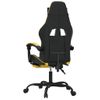 Silla Gaming | Silla De Oficina | Silla Gamer Ergonomica Con Reposapiés Cuero Sintético Negro Dorado Cfw790255