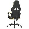 Silla Gaming | Silla De Oficina | Silla Gamer Ergonomica Con Reposapiés Cuero Sintético Negro Dorado Cfw790258