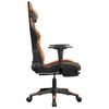 Silla Gaming | Silla De Oficina | Silla Gamer Ergonomica Con Reposapiés Cuero Sintético Negro Naranja Cfw790264