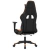 Silla Gaming | Silla De Oficina | Silla Gamer Ergonomica Con Reposapiés Cuero Sintético Negro Naranja Cfw790266