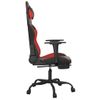 Silla Gaming | Silla De Oficina | Silla Gamer Ergonomica Con Reposapiés Cuero Sintético Negro Rojo Cfw790269