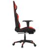 Silla Gaming | Silla De Oficina | Silla Gamer Ergonomica Con Reposapiés Cuero Sintético Negro Rojo Cfw790270