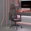 Silla Gaming | Silla De Oficina | Silla Gamer Ergonomica Con Reposapiés Cuero Sintético Negro Rojo Tinto Cfw790271