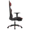 Silla Gaming | Silla De Oficina | Silla Gamer Ergonomica Con Reposapiés Cuero Sintético Negro Rojo Tinto Cfw790272