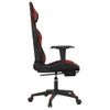 Silla Gaming | Silla De Oficina | Silla Gamer Ergonomica Con Reposapiés Cuero Sintético Negro Rojo Tinto Cfw790273