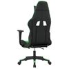 Silla Gaming | Silla De Oficina | Silla Gamer Ergonomica Con Reposapiés Cuero Sintético Negro Verde Cfw790277