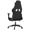 Silla Gaming | Silla De Oficina | Silla Gamer Ergonomica Con Reposapiés Cuero Sintético Negro Verde Cfw790279