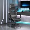 Silla Gaming | Silla De Oficina | Silla Gamer Ergonomica Con Reposapiés Tela Gris Claro Y Negro Cfw790291