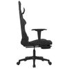 Silla Gaming | Silla De Oficina | Silla Gamer Ergonomica Con Reposapiés Tela Negro Y Blanco Cfw790297