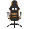 Silla Gaming | Silla De Oficina | Silla Gamer Ergonomica Con Reposapiés Tela Negro Y Naranja Cfw790299