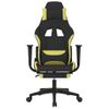 Silla Gaming | Silla De Oficina | Silla Gamer Ergonomica Con Reposapiés Tela Verde Claro Y Negro Cfw790303