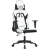 Silla Gaming | Silla De Oficina | Silla Gamer Ergonomica Cuero Sintético Blanco Y Negro Cfw790309