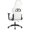 Silla Gaming | Silla De Oficina | Silla Gamer Ergonomica Cuero Sintético Blanco Y Negro Cfw790309