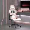 Silla Gaming | Silla De Oficina | Silla Gamer Ergonomica Cuero Sintético Blanco Y Rosa Cfw790312