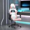 Silla Gaming | Silla De Oficina | Silla Gamer Ergonomica Cuero Sintético Blanco Y Rosa Cfw790313