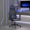 Silla Gaming | Silla De Oficina | Silla Gamer Ergonomica Cuero Sintético Negro Y Azul Cfw790318