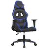 Silla Gaming | Silla De Oficina | Silla Gamer Ergonomica Cuero Sintético Negro Y Azul Cfw790318