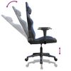 Silla Gaming | Silla De Oficina | Silla Gamer Ergonomica Cuero Sintético Negro Y Azul Cfw790318