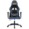 Silla Gaming | Silla De Oficina | Silla Gamer Ergonomica Cuero Sintético Negro Y Azul Cfw790320