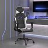 Silla Gaming | Silla De Oficina | Silla Gamer Ergonomica Cuero Sintético Negro Y Blanco Cfw790323