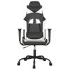 Silla Gaming | Silla De Oficina | Silla Gamer Ergonomica Cuero Sintético Negro Y Blanco Cfw790323