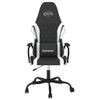 Silla Gaming | Silla De Oficina | Silla Gamer Ergonomica Cuero Sintético Negro Y Blanco Cfw790325