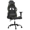 Silla Gaming | Silla De Oficina | Silla Gamer Ergonomica Cuero Sintético Negro Y Camuflaje Cfw790329