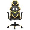 Silla Gaming | Silla De Oficina | Silla Gamer Ergonomica Cuero Sintético Negro Y Dorado Cfw790333