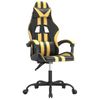 Silla Gaming | Silla De Oficina | Silla Gamer Ergonomica Cuero Sintético Negro Y Dorado Cfw790338