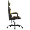 Silla Gaming | Silla De Oficina | Silla Gamer Ergonomica Cuero Sintético Negro Y Dorado Cfw790338