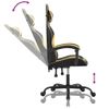 Silla Gaming | Silla De Oficina | Silla Gamer Ergonomica Cuero Sintético Negro Y Dorado Cfw790338