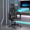 Silla Gaming | Silla De Oficina | Silla Gamer Ergonomica Cuero Sintético Negro Y Gris Cfw790342