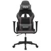 Silla Gaming | Silla De Oficina | Silla Gamer Ergonomica Cuero Sintético Negro Y Gris Cfw790342