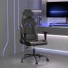 Silla Gaming | Silla De Oficina | Silla Gamer Ergonomica Cuero Sintético Negro Y Gris Cfw790343