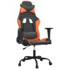 Silla Gaming | Silla De Oficina | Silla Gamer Ergonomica Cuero Sintético Negro Y Naranja Cfw790349