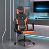 Silla Gaming | Silla De Oficina | Silla Gamer Ergonomica Cuero Sintético Negro Y Naranja Cfw790350