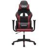 Silla Gaming | Silla De Oficina | Silla Gamer Ergonomica Cuero Sintético Negro Y Rojo Vino Tinto Cfw790361