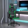 Silla Gaming | Silla De Oficina | Silla Gamer Ergonomica Cuero Sintético Negro Y Verde Cfw790365