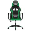 Silla Gaming | Silla De Oficina | Silla Gamer Ergonomica Cuero Sintético Negro Y Verde Cfw790365