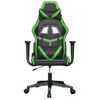 Silla Gaming | Silla De Oficina | Silla Gamer Ergonomica Cuero Sintético Negro Y Verde Cfw790366