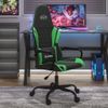 Silla Gaming | Silla De Oficina | Silla Gamer Ergonomica Cuero Sintético Negro Y Verde Cfw790367